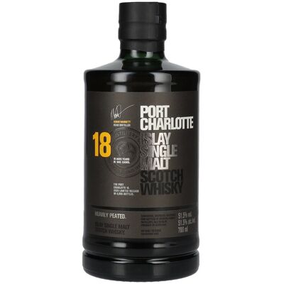 Port Charlotte 18 Years Old Heavily Peated Islay Single Malt 2025 51,5% Vol. 0,7l Port Charlotte 18 Years Old Heavily Peated Islay Single Malt 2025 51,5% Vol. 0,7l