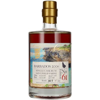 RUM CLUB PRIVATE SELECTION Barbados Single Cask Rum Edition 61 2006 59,5% Vol. 0,5l RUM CLUB PRIVATE SELECTION Barbados Single Cask Rum Edition 61 2006 59,5% Vol. 0,5l