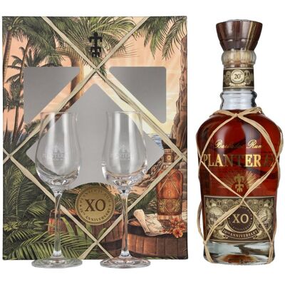 Planteray Rum BARBADOS XO 20th Anniversary 40% Vol. 0,7l in Geschenkbox mit 2 Gläsern Planteray Rum BARBADOS XO 20th Anniversary 40% Vol. 0,7l in Geschenkbox mit 2 Gläsern