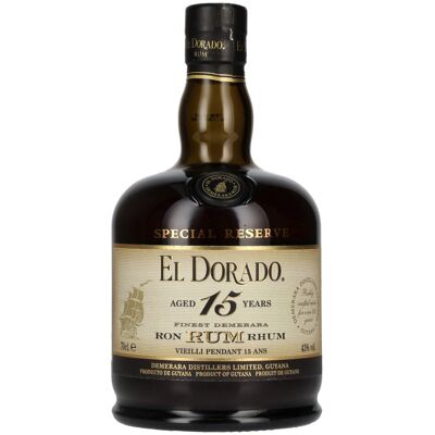 El Dorado 15 Years Old Finest Demerara Rum SPECIAL RESERVE 43% Vol. 0,7l El Dorado 15 Years Old Finest Demerara Rum SPECIAL RESERVE 43% Vol. 0,7l