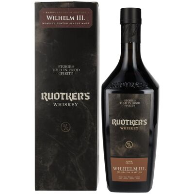 Ruotker's Whiskey Ruotker's WILHELM III. Heavily Peated Single Malt Whiskey 46% Vol. 0,7l in Geschenkbox Ruotker's Whiskey Ruotker's WILHELM III. Heavily Peated Single Malt Whiskey 46% Vol. 0,7l in Geschenkbox
