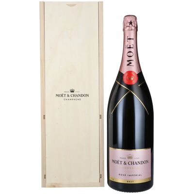 Moët & Chandon Champagne ROSÉ IMPÉRIAL Brut 12,5% Vol. 3l in Holzkiste Moët & Chandon Champagne ROSÉ IMPÉRIAL Brut 12,5% Vol. 3l in Holzkiste