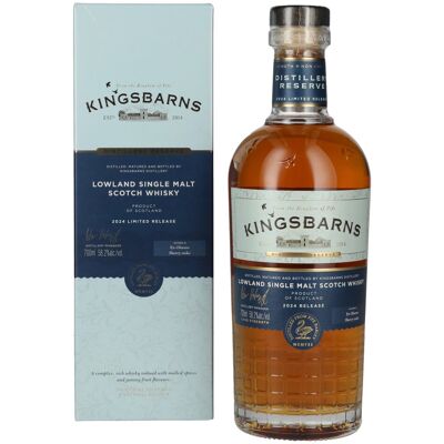 Kingsbarns DISTILLERY RESERVE Ex Oloroso Sherry Cask Scotch Whisky 2024 58,2% Vol. 0,7l in Geschenkbox Kingsbarns DISTILLERY RESERVE Ex Oloroso Sherry Cask Scotch Whisky 2024 58,2% Vol. 0,7l in Geschenkbox