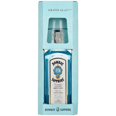 Bombay Gin Bombay SAPPHIRE London Dry Gin 40% Vol. 0,7l in Geschenkbox mit Glas Bombay Gin Bombay SAPPHIRE London Dry Gin 40% Vol. 0,7l in Geschenkbox mit Glas