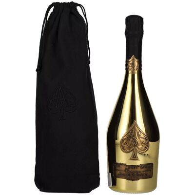 Armand de Brignac Champagne Brut Gold 12,5% Vol. 0,75l in Velvet Bag Armand de Brignac Champagne Brut Gold 12,5% Vol. 0,75l in Velvet Bag