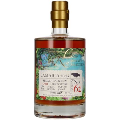 RUM CLUB PRIVATE SELECTION Jamaica Single Cask Rum Edition 62 2023 63,5% Vol. 0,5l RUM CLUB PRIVATE SELECTION Jamaica Single Cask Rum Edition 62 2023 63,5% Vol. 0,5l