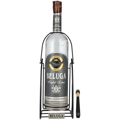 Beluga Vodka Beluga Gold Line Vodka Montenegro 40% Vol. 3l in Geschenkbox mit Schwenkständer und Pinsel Beluga Vodka Beluga Gold Line Vodka Montenegro 40% Vol. 3l in Geschenkbox mit Schwenkständer und Pinsel
