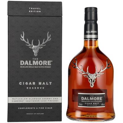 The Dalmore CIGAR MALT Reserve Highland Single Malt Scotch Whisky Travel Edition 44% Vol. 0,7l in Geschenkbox The Dalmore CIGAR MALT Reserve Highland Single Malt Scotch Whisky Travel Edition 44% Vol. 0,7l in Geschenkbox
