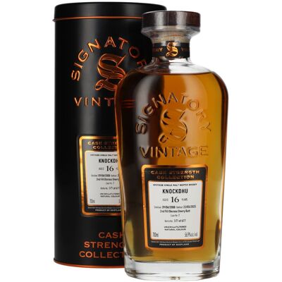 Signatory Vintage KNOCKDHU 16 Years Old 2nd Fill Oloroso Butt Cask Strength #7 2008 56,9% Vol. 0,7l in Tinbox Signatory Vintage KNOCKDHU 16 Years Old 2nd Fill Oloroso Butt Cask Strength #7 2008 56,9% Vol. 0,7l in Tinbox