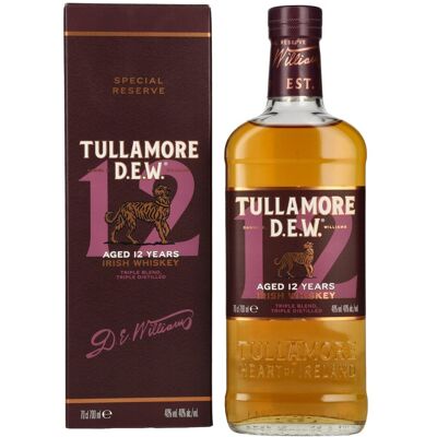 Tullamore Dew Tullamore D.E.W. 12 Years Old Irish Whiskey Special Reserve 40% Vol. 0,7l in Geschenkbox Tullamore Dew Tullamore D.E.W. 12 Years Old Irish Whiskey Special Reserve 40% Vol. 0,7l in Geschenkbox
