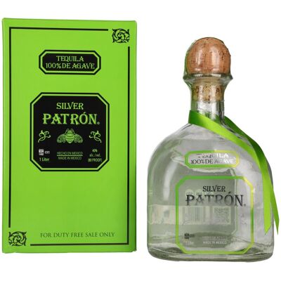 Patrón Tequila Silver 40% Vol. 1l in Geschenkbox Patrón Tequila Silver 40% Vol. 1l in Geschenkbox