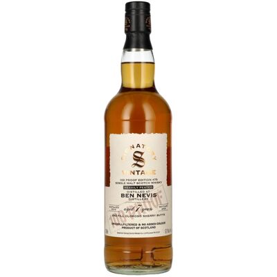 Signatory Vintage 100 Proof Edition BEN NEVIS 7 Years Old Heavily Peated #75 2019 57,1% Vol. 0,7l Signatory Vintage 100 Proof Edition BEN NEVIS 7 Years Old Heavily Peated #75 2019 57,1% Vol. 0,7l