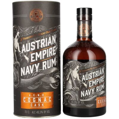 Austrian Empire Navy Rum COGNAC CASK 46,5% Vol. 0,7l in Geschenkbox Austrian Empire Navy Rum COGNAC CASK 46,5% Vol. 0,7l in Geschenkbox