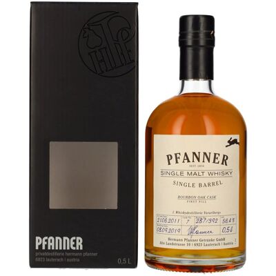 Pfanner Bourbon Oak Cask Single Malt Whisky 56,4% Vol. 0,5l in Geschenkbox Pfanner Bourbon Oak Cask Single Malt Whisky 56,4% Vol. 0,5l in Geschenkbox