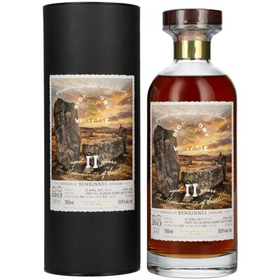 Signatory Vintage BENRINNES 11 Years Old 1st Fill Oloroso Sherry Butt Monuments 2015 50,8% Vol. 0,7l in Geschenkbox Signatory Vintage BENRINNES 11 Years Old 1st Fill Oloroso Sherry Butt Monuments 2015 50,8% Vol. 0,7l in Geschenkbox