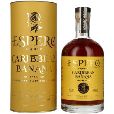 Ron Espero Caribbean Banana Rum Liqueur 40% Vol. 0,7l in Geschenkbox Ron Espero Caribbean Banana Rum Liqueur 40% Vol. 0,7l in Geschenkbox