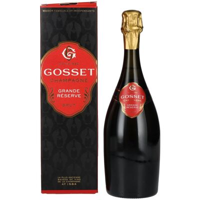 Gosset Champagne Grande Réserve Brut 12% Vol. 0,75l in Geschenkbox Gosset Champagne Grande Réserve Brut 12% Vol. 0,75l in Geschenkbox