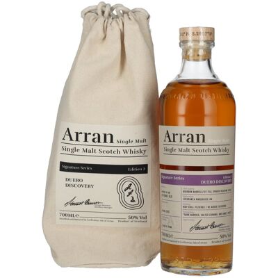 Arran Whisky The Arran Malt Signature Series 3 DUERO DISCOVERY Single Malt Scotch Whisky 50% Vol. 0,7l im Leinensackerl Arran Whisky The Arran Malt Signature Series 3 DUERO DISCOVERY Single Malt Scotch Whisky 50% Vol. 0,7l im Leinensackerl