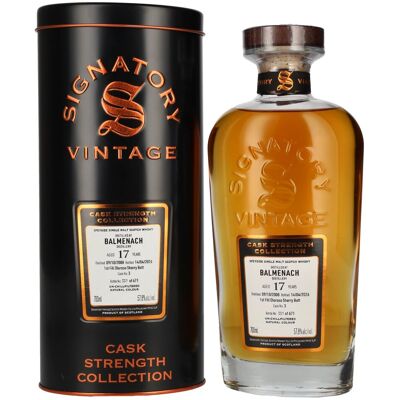 Signatory Vintage BALMENACH 17 Years Old 1st Fill Oloroso Sherry Cask Strength #3 2008 57,8% Vol. 0,7l Signatory Vintage BALMENACH 17 Years Old 1st Fill Oloroso Sherry Cask Strength #3 2008 57,8% Vol. 0,7l