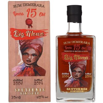 Big Mama Rum Demerara Big Mama 15 Years Old Rum Demerara Sauternes Finished 2004 40% Vol. 0,7l in Geschenkbox Big Mama Rum Demerara Big Mama 15 Years Old Rum Demerara Sauternes Finished 2004 40% Vol. 0,7l in Geschenkbox