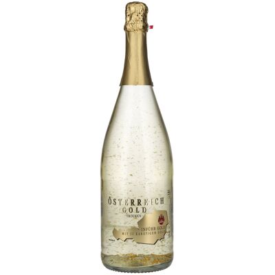 Wein- und Sektkellerei Inführ Österreich Gold - mit 23 Karat Blattgold 9,5% Vol. 1,5l Wein- und Sektkellerei Inführ Österreich Gold - mit 23 Karat Blattgold 9,5% Vol. 1,5l