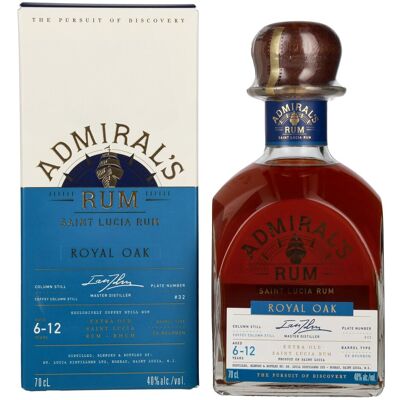 Admiral Rodney Rum Admiral's ROYAL OAK Extra Old Saint Lucia Rum 40% Vol. 0,7l in Geschenkbox Admiral Rodney Rum Admiral's ROYAL OAK Extra Old Saint Lucia Rum 40% Vol. 0,7l in Geschenkbox