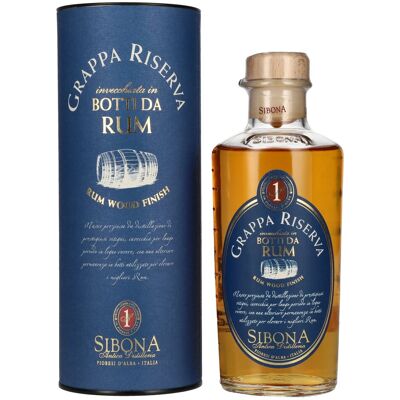 Sibona GRAPPA RISERVA Botti da RUM 40% Vol. 0,5l in Geschenkbox Sibona GRAPPA RISERVA Botti da RUM 40% Vol. 0,5l in Geschenkbox