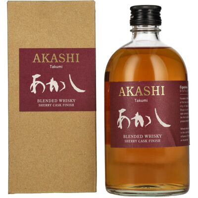 Akashi Whisky AKASHI Takumi Sherry Cask Finish Japanese Blended Whisky 40% Vol. 0,5l in Geschenkbox Akashi Whisky AKASHI Takumi Sherry Cask Finish Japanese Blended Whisky 40% Vol. 0,5l in Geschenkbox