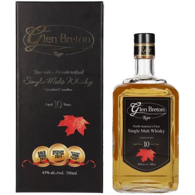 Glen Breton Rare 10 Years Old Canada's First Single Malt Whisky 43% Vol. 0,7l in Geschenkbox Glen Breton Rare 10 Years Old Canada's First Single Malt Whisky 43% Vol. 0,7l in Geschenkbox