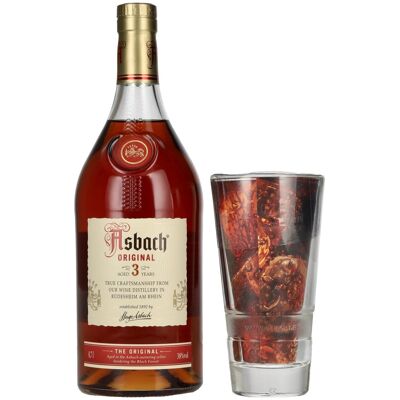 Asbach Original 3 Jahre 38% Vol. 0,7l mit Glas Asbach Original 3 Jahre 38% Vol. 0,7l mit Glas