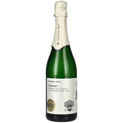 Wein- und Sektkellerei Inführ Inführ Sekt Cabinet Grüner Veltliner & Welschriesling Extra Trocken 12,5% Vol. 0,75l Wein- und Sektkellerei Inführ Inführ Sekt Cabinet Grüner Veltliner & Welschriesling Extra Trocken 12,5% Vol. 0,75l