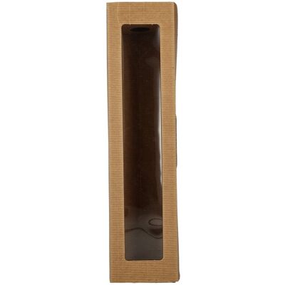 Hochhaus Präsentkarton NATUR offene Welle 1er 38 cm Hochhaus Präsentkarton NATUR offene Welle 1er 38 cm