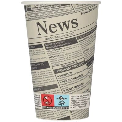 Papstar Kaffeebecher To Go Newsprint-Design 0,3l 50 Stück Papstar Kaffeebecher To Go Newsprint-Design 0,3l 50 Stück