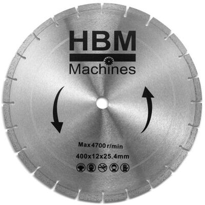 HBM Sägeblatt 400 mm für HBM professionelle Betonsäge, Bandsäge, Trennschleifer HBM Sägeblatt 400 mm für HBM professionelle Betonsäge, Bandsäge, Trennschleifer