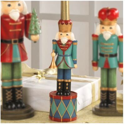 Mascagni Soldat Kerzenhalter - Vintage Harz Weihnachtsdeko Mascagni Soldat Kerzenhalter - Vintage Harz Weihnachtsdeko