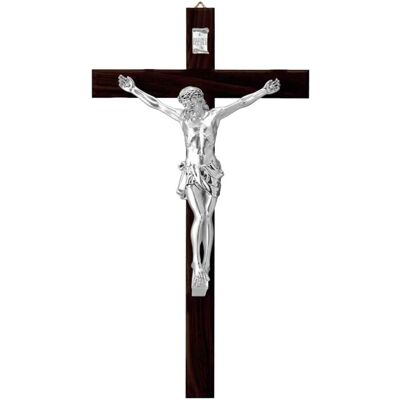 Valenti Argenti Versilbertes Kunstharz Kreuz - 50 cm - Kruzifix Valenti Argenti Versilbertes Kunstharz Kreuz - 50 cm - Kruzifix