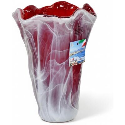 Murano Glas Vase Rot Tide Iris - Tammaro Home Murano Glas Vase Rot Tide Iris - Tammaro Home