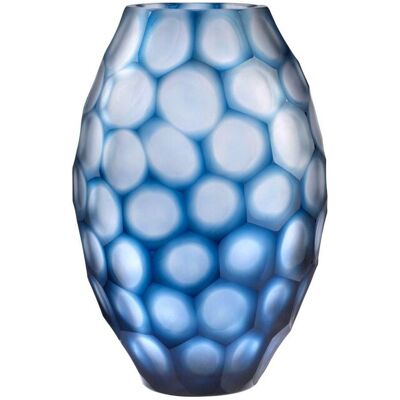 ONLYLUX Blaue Blasenglas-Geodenvase OL03165 - ONLYLUX ONLYLUX Blaue Blasenglas-Geodenvase OL03165 - ONLYLUX