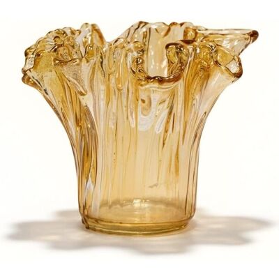 Murano Glas Vase Eiche Honig - Tammaro Home Murano Glas Vase Eiche Honig - Tammaro Home