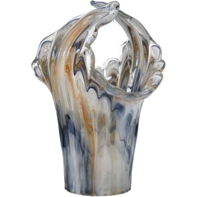 Murano-Glasvase in Rostbrauner Tafelfarbe - Tammaro Home Murano-Glasvase in Rostbrauner Tafelfarbe - Tammaro Home