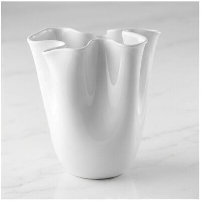 Opalvase Welle aus Weißem Mundgeblasenem Glas OL03094 ONLYLUX - ONLYLUX Opalvase Welle aus Weißem Mundgeblasenem Glas OL03094 ONLYLUX - ONLYLUX
