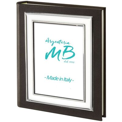 Braunes Fotoalbum mit Personalisierbarem Hochglanzrahmen - Argenteria MB Braunes Fotoalbum mit Personalisierbarem Hochglanzrahmen - Argenteria MB