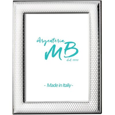 Fotorahmen aus PVD-Silber mit Wabenmuster cm 15 x 20 - Argenteria MB Fotorahmen aus PVD-Silber mit Wabenmuster cm 15 x 20 - Argenteria MB