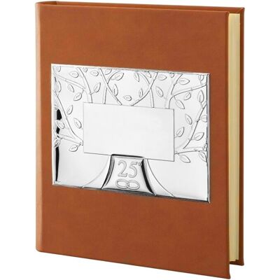 Fotoalbum zum 25. Hochzeitstag mit Personalisierbarer Plakette mit Lebensbaum 22x25 cm - Argenteria MB Fotoalbum zum 25. Hochzeitstag mit Personalisierbarer Plakette mit Lebensbaum 22x25 cm - Argenteria MB