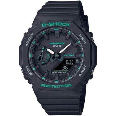 G-Shock Damen Analog-Digital Armbanduhr Schwarz mit Grünen Details GMA-S2100GA-1AER - CASIO G-Shock Damen Analog-Digital Armbanduhr Schwarz mit Grünen Details GMA-S2100GA-1AER - CASIO