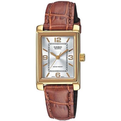 Damen-Analogarmbanduhr mit Messinggehäuse und Echtlederarmband LTP-1234PGL-7AEG - CASIO Damen-Analogarmbanduhr mit Messinggehäuse und Echtlederarmband LTP-1234PGL-7AEG - CASIO