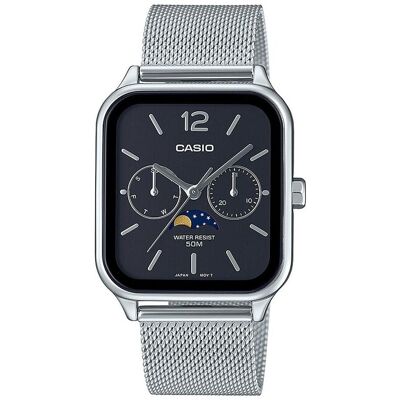 Herren-Analogarmbanduhr mit Mondphasenanzeige und Milanaise-Armband MTP-M305M-1AVER - CASIO Herren-Analogarmbanduhr mit Mondphasenanzeige und Milanaise-Armband MTP-M305M-1AVER - CASIO
