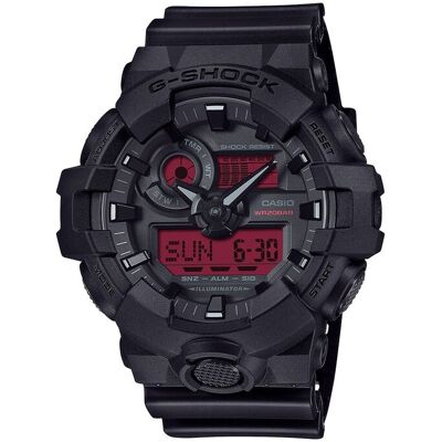 G-Shock Herren Analog-Digital Armbanduhr Schwarz und Rot GA-700BBR-1AER - CASIO G-Shock Herren Analog-Digital Armbanduhr Schwarz und Rot GA-700BBR-1AER - CASIO
