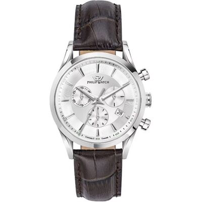 Philip Watch Herren Sunray Armbanduhr Weißes Zifferblatt Silber Details R8271680003 - Philip Watch Philip Watch Herren Sunray Armbanduhr Weißes Zifferblatt Silber Details R8271680003 - Philip Watch