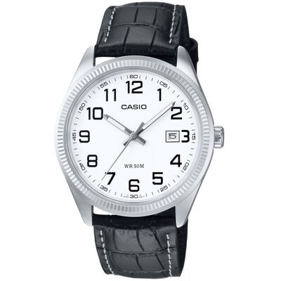 Herren Analog Armbanduhr Timeless Collection Weißes Zifferblatt MTP-1302PL-7BVEF - CASIO Herren Analog Armbanduhr Timeless Collection Weißes Zifferblatt MTP-1302PL-7BVEF - CASIO